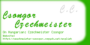 csongor czechmeister business card